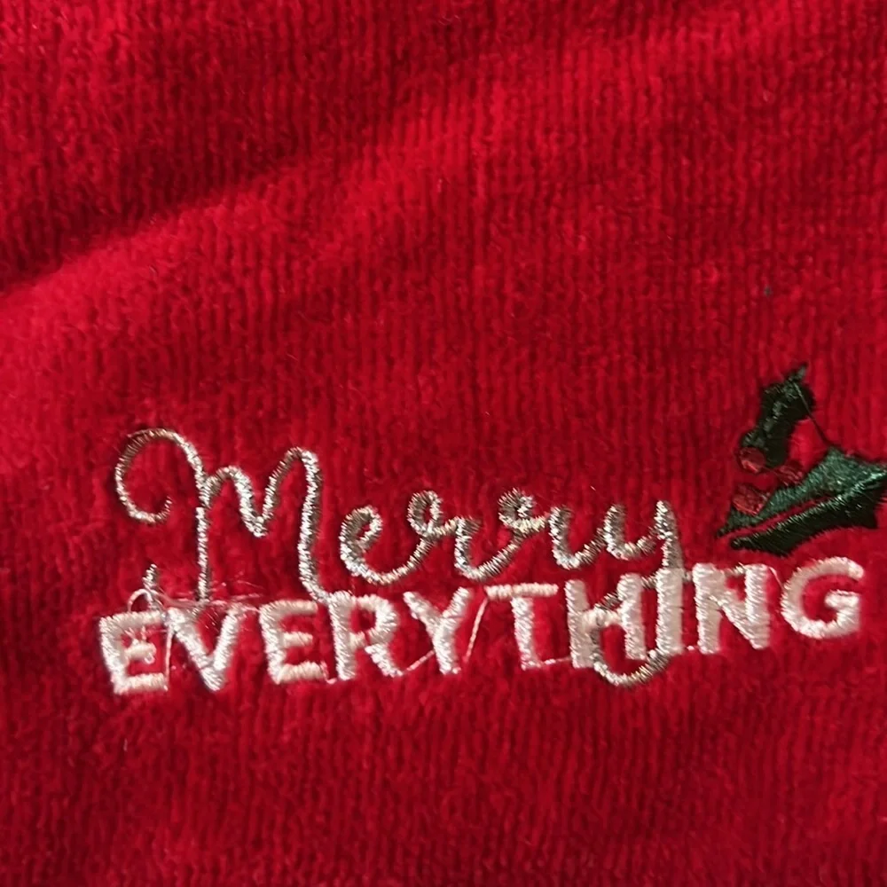 Red bath hand towels